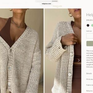 INDIGO LUNA HELGA CARDIGAN OAT